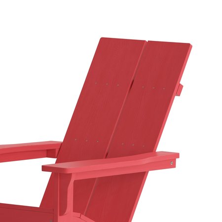 Flash Furniture Red Modern Poly Resin Adirondack Rocking Chair JJ-C14709-RED-GG